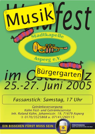 Plakat Musikfest im Bürgergarten 2005