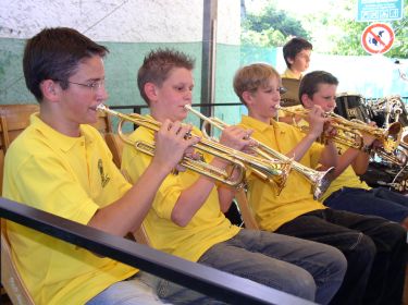 Bild: Unsere Nachwuchstrompeter der Jugendkapelle